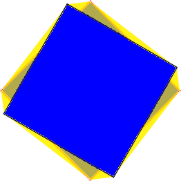 top-down view of twisted square prism